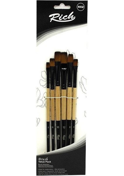 Fırça Yeni Seri 05 Stroke 6 Lı Set 3 11217