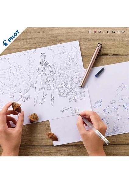 Pılot Explorer Dolmakalem, Beyaz, M indirimleri
