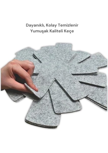 Beylini 12 Li Set Tencere Tava Koruyucu Borcam Çizdirmez Keçe Düzenleyici (Gri) fiyatları