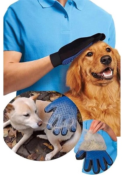 Kedi Köpek Tarağı - Tüy Toplama Eldiveni Evcil Hayvan Fırçası - Mavi fırsatları