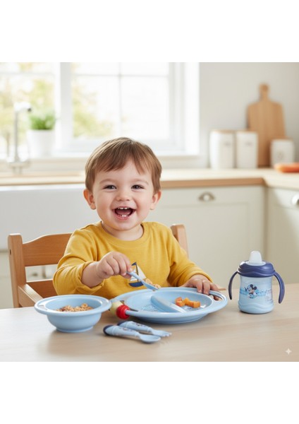 Disney Bebek Mickey Abc Bölmeli Tabak Diş Kaşıyıcı Boncuklu fiyatları