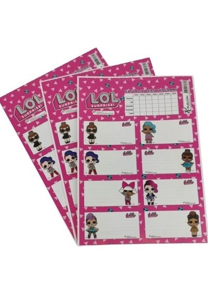 Lol Okul Etiketi Ders Programlı 3 Lü 220130-93