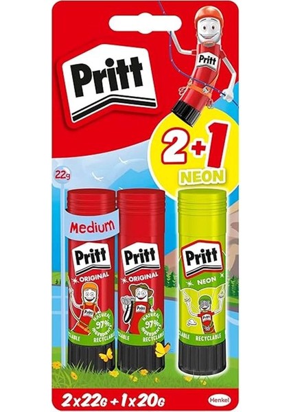 Stick Yapıştırıcı 2X22G + 20G (Neon Sarı)