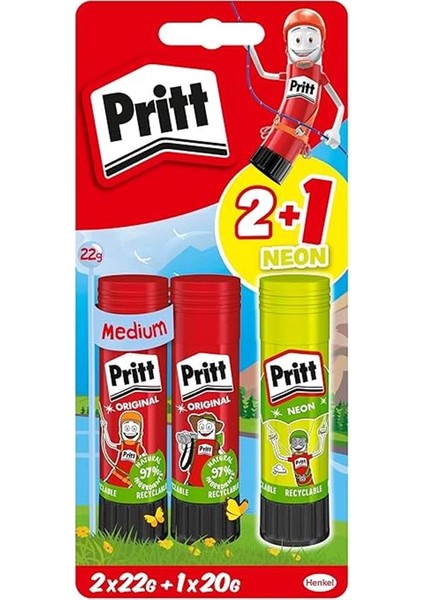 Stick Yapıştırıcı 2X22G + 20G (Neon Sarı) fiyatları