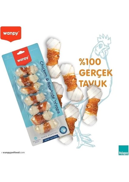 Tavuk Sargılı 7'li Çiğneme Kemiği 90 gr Köpek Ödülü (7 x 90 Gr) modelleri