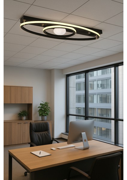 ESSLİGHT PARMA 60 CM PLAFONYER LED AVİZE 3 RENK IŞIK MODLU (BEYAZ SARI GÜN IŞIĞI) MODERN DEKORATİF AYDINLATMA