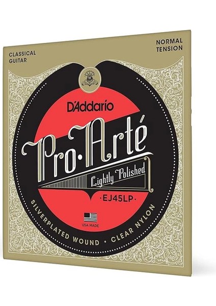 EJ45LP Klasik Gitar Tel Seti, Pro-Arte, Lightly Polished