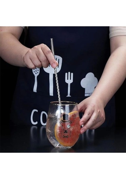 ® 7'li Paslanmaz Çelik Kaşıklı Metal Pipet Seti 6 Adet Pipet ve Pipet Temizleme Fırçası Cam Pipet fiyatları