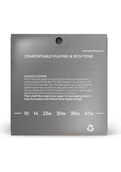 Strings Silver Series Sag 10-47 Sl Takım Tel Akustik Gitar Teli 010-047