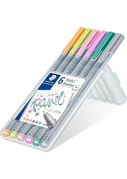 334 SB6CS102 Triplus Üçgen Fineliner Pastel Renk 0.3 mm 6'lı Set