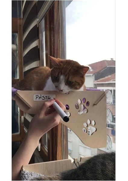 Ata Home Ahşap Cama Yapışan Kedi Yatağı Vantuzlu fırsatları