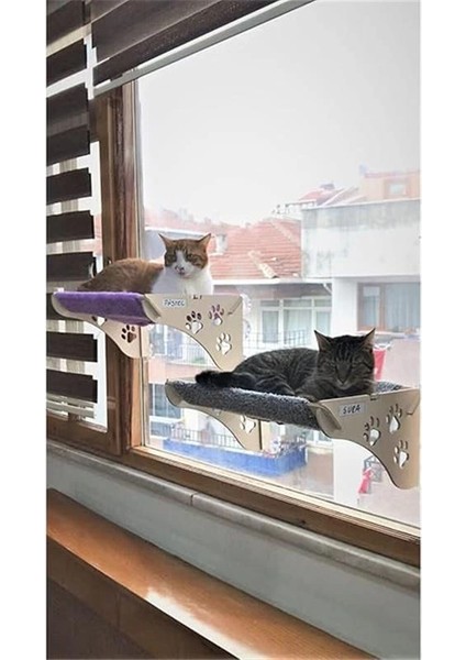 Ata Home Ahşap Cama Yapışan Kedi Yatağı Vantuzlu indirimleri