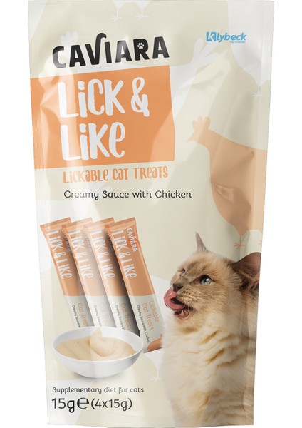 Lick&like Tavuklu Sıvı Ödül Maması 4X15 gr