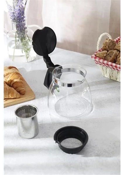 Isıya Dayanıklı Borosilikat Cam Demlik, Kendinden Süzgeçli, Şık Tasarım (900 Ml) modelleri