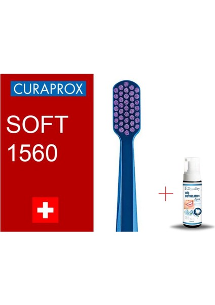 Curaprox Cs 1560 Soft Diş Fırçası - Diş Beyazlatıcı Köpük Hediye