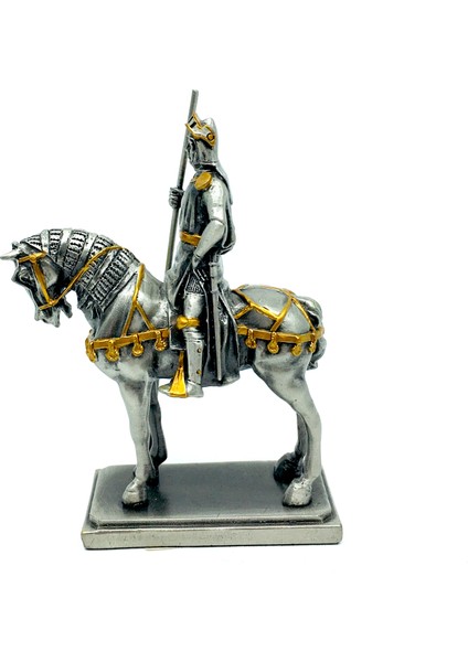Kurşun Asker Orta Çağ Atlı ve Mızraklı Şövalye | Koleksiyonluk Model Asker | Küçük Insan Figürleri fırsatları