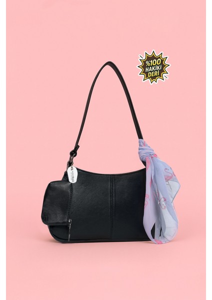 Hakiki Deri Kadın Fularlı Cüzdanlı Fermuarlı Gondol El ve Omuz Çantası fiyatları