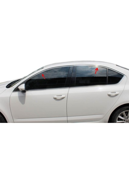 Skoda Octavia A7 Uyumlu Cam Üst Çerçeve 4 Parça 2013 Üzeri Paslanmaz Krom fiyatları