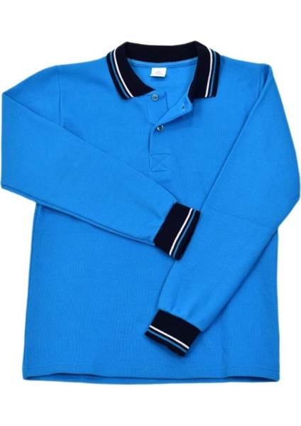 Kolej Polo Yaka Selanik Sweat Turkuaz Imhs-S-M modelleri