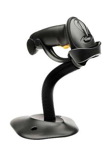 LS2208 (LS2208-SR20007R-UR ) 1d Kablolu USB Siyah Barkod Okuyucu + Stand