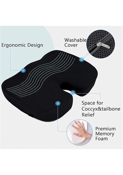 Hemoroid Basur Kuyruk Sokumu Oturma Simidi Minderi Yastığı Ortopedik Yastık