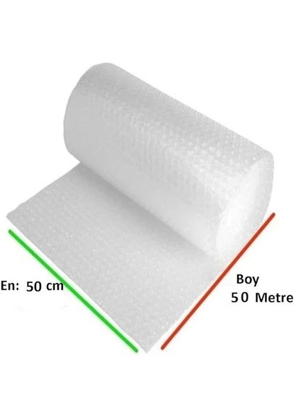 Balonlu Naylon 50CM x 50MT (En: 50 Cm, Boy: 50MT.) Üç Katlı Eşya Koruma Ambalajı, Pat Pat modelleri