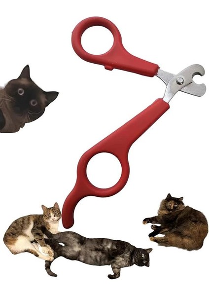 ® Kedi Tırnak Makası Çelik Ergonomik Tutuş Evcil Hayvan Köpek Tırnak Makası (Ömür Boyu Garantili)