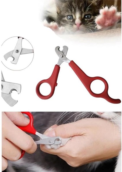 ® Kedi Tırnak Makası Çelik Ergonomik Tutuş Evcil Hayvan Köpek Tırnak Makası (Ömür Boyu Garantili) fırsatları