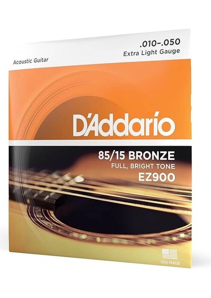 D'addario EZ900 85/15 Bronze Akustik Gitar Teli (10-50)