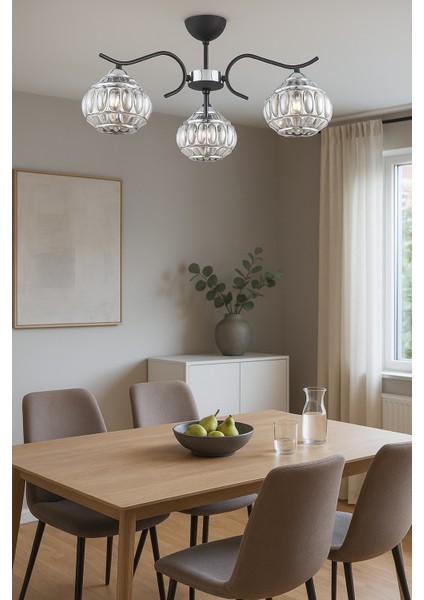 ESSLİGHT ELMAS 3 LÜ PLAFONYER AVİZE SALON MUTFAK YATAK ODASI GENÇ ODASI OFİS
