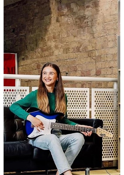 CEG-36BL 8-12 Yaş Çocuklar Için Amfili Full 3/4 36 Inç Elektro Gitar Seti Blue modelleri