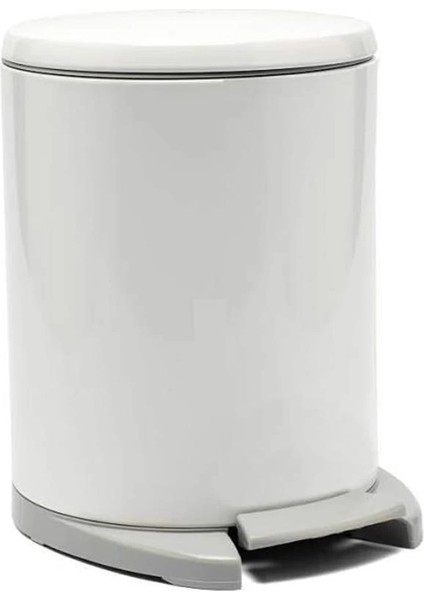 Cigo Çöp Kovası Pedallı 6 Lt Beyaz Içi Gri