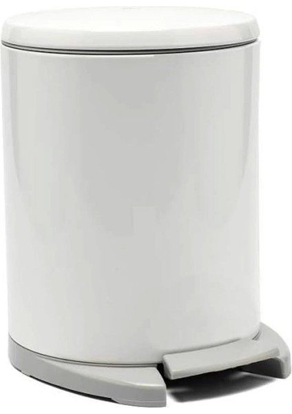 Cigo Çöp Kovası Pedallı 6 Lt Beyaz Içi Gri fiyatları