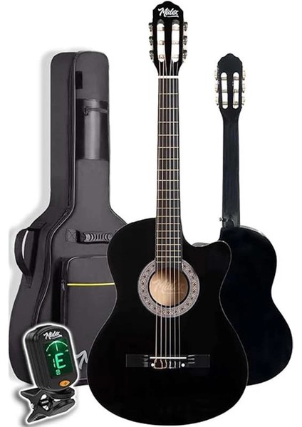 CG-395BK Siyah Klasik Gitar 4/4 Sap Ayarlı Kesik Kasa Full Set (Çanta Askı Tuner Metod Pena) modelleri