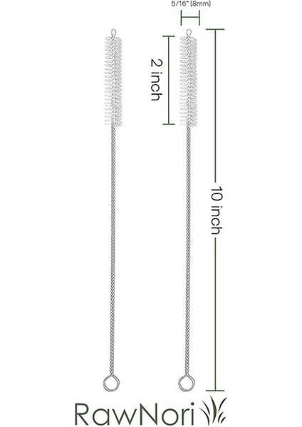 2 Içme Saman Temizleme Fırçası Uzun - Paslanmaz Çelik Içecek Pipetleri Için Kıl Temizleyici fiyatları