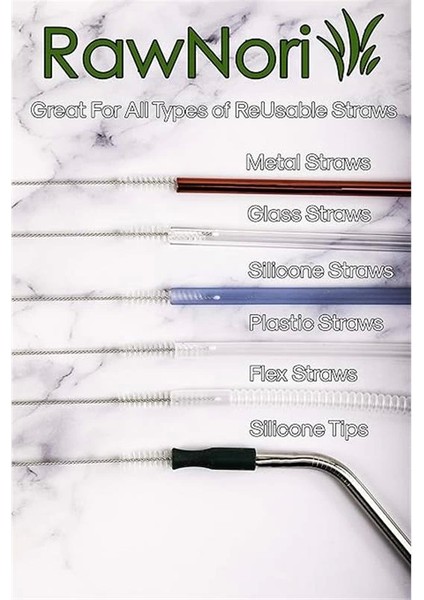 2 Içme Saman Temizleme Fırçası Uzun - Paslanmaz Çelik Içecek Pipetleri Için Kıl Temizleyici modelleri