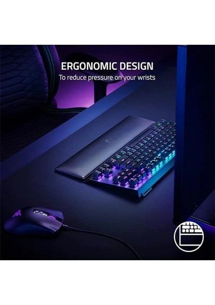 Ergonomik Bilek Desteği Tenkeyless - Ergonomik Suni Deri Klavye Bilek Desteği (Peluş Deri modelleri