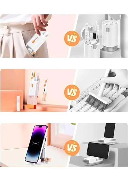 Çok Fonksiyonlu Temizlik Seti Fırça/ekran Silme Özelliği ve Telefon Standı Katlanabilir fiyatları