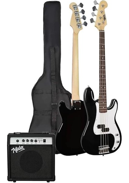 CBG-460BK 46 Inç 4/4 Yetişkin Amfili Bas Gitar Seti White Black fiyatları