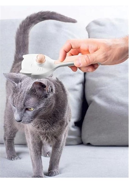 Kedi Köpek Otomatik Temizlenen Tuşlu Tüy Toplayıcı Tarak Basmalı Kedi Köpek Fırçası Evcil indirimleri