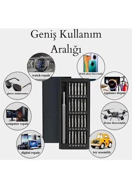 25 Parça Saatçi ve Gözlük, Bilgisayar Tamir Tornavida Seti, Mıknatıslı Uçlar ve Özel
