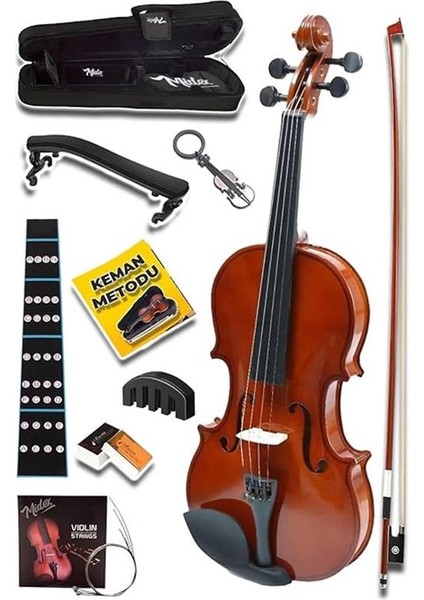 CVL-741-TYS Profesyonel 1/4 Çocuk Kemanı Seti 6-8 Yaş (Yastık Tel Çanta Yay Susturucu Reçine)