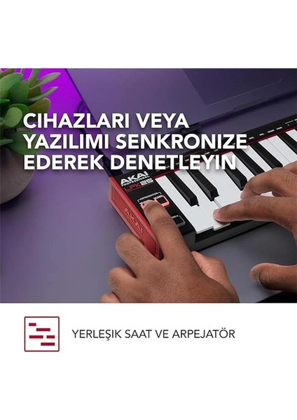 LPK25 - USB Mıdı Klavye Controller Mac ve Pc Için Arpejatör ve Müzik Prodüksiyonu modelleri