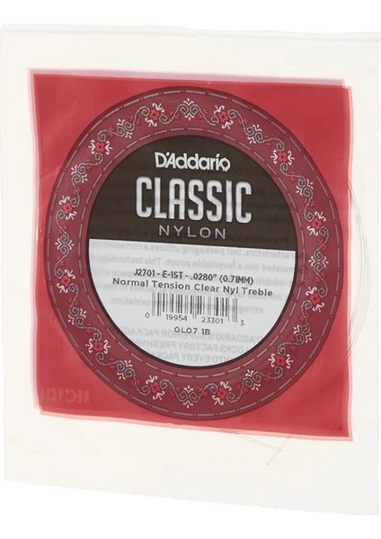 D'addario J2701 Klasik Gitar Tek Teli, Classic Nylon, Normal Tensi modelleri