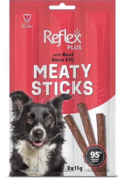 Plus Adult Dogr Stick Treats With Beef 33 gr