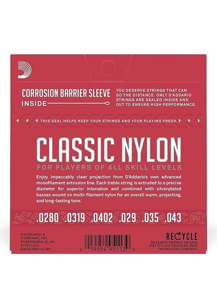 D'addario EJ27N 4/4 Normal Tension Klasik Gitar Teli modelleri