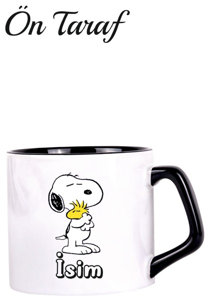 Snoopy Kişiye Özel Afilli Kupa Bardak