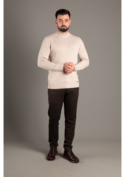 Erkek Bej Desenli Balıkçı Triko fiyatları