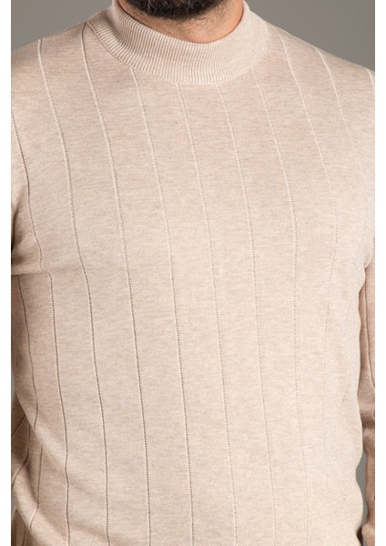 Erkek Bej Desenli Balıkçı Triko indirimleri