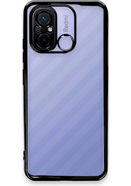 Xiaomi Redmi 12C Kılıf Lensli Silikon - SIYAH-(5796)